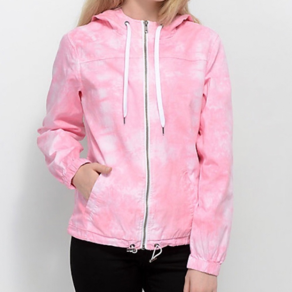 Zine Pink Tie Dye Jacket Windbreaker